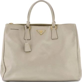 Prada Double Zip Lux Saffiano Leather XL tote bag - Grigio