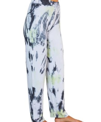French Kyss Marble Wash Pants In Lime