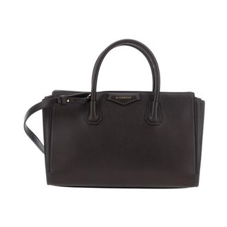 Givenchy Tassen, Dames, Bruin, ONE Size, Leer, Triomphe Plaque Handtas