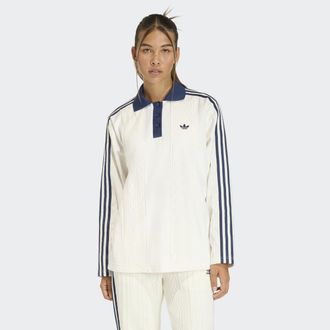 adidas Langarmshirt ADIDAS ORIGINALS ADIDAS ORIGINALS WINTERISED LONGSLEEVE TRIKOT, Damen, Gr. XXL, sanftes wei&szlig;, Obermaterial: 100% Polyester, Shirts Langar