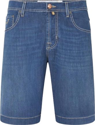 Jacob Cohen Slim Fit Denim Bermuda Shorts - Heren - Denim shorts - Blauw - W31 - Denim - Korte Broeken
