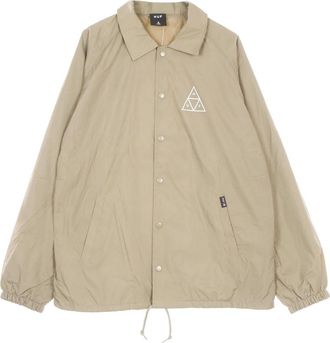 HUF Essentials Coach Jacket Stone - Heren - Zomerjassen - Bruin - XL - Polyester - Jassen