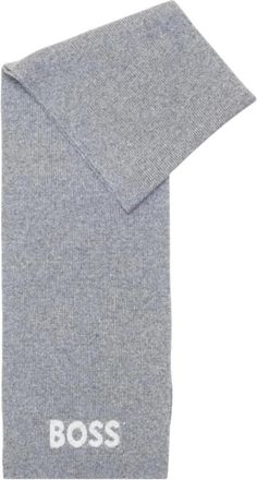 HUGO BOSS Hugo, Winter Scarves, female, Gray, Size: ONE SIZE Printed Wool-Blend Scarf