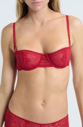 Etam Aura N&deg;9 Underwire Balconette Bra in Red at Nordstrom, Size 32C