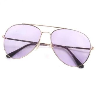 Tom Ford Pre-owned Accessories, male, Purple, Size: ONE SIZE Pre-owned Two Bridges Teardrop Sunglasses