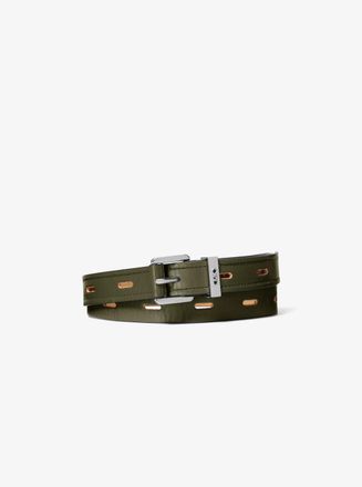 Michael Kors Cutout Leather Blend Belt