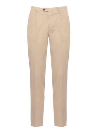 BRIGLIA 1949 Beige Bg21 Cotton Straight-Leg Pants