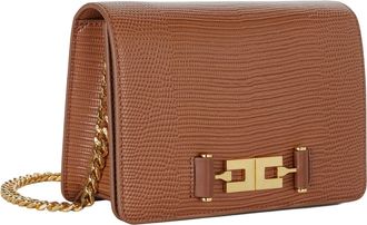 Elisabetta Franchi Womens Shoulder Bag Snake Cigar Polyester Polyurethane