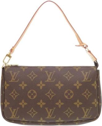 Louis Vuitton Pre-owned Pochette - Dames - Vintage Schoudertas - Bruin - ONE Size - Leer - Vintage