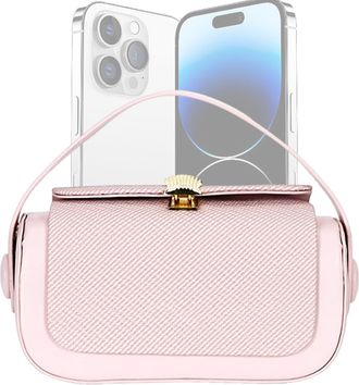 Generic Elegant Sling Tote Purse, Sling Tote Handbag, 11x8 Inches Zipper Closure Top Handle Bag with Fabric Flap, Lightweight Womens Clutch with Interior Pock