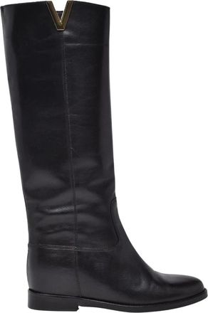 Gis&egrave;l moir&egrave; Schoenen, Dames, Zwart, 36 EU, Leer, Gisel Moire stivali