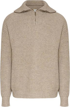 Maison Margiela Maglione con mezza zip - Toni neutri