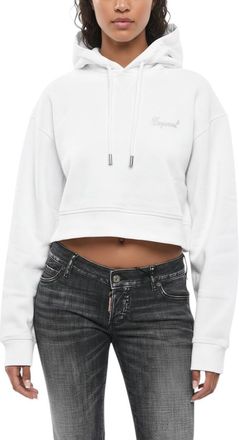Dsquared2 White Logo Hood Sweatshirt