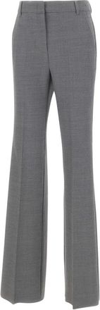 Marella Crisma Broeken - Dames - Wijde Broeken - Grijs - 2XS - Wol - Broeken
