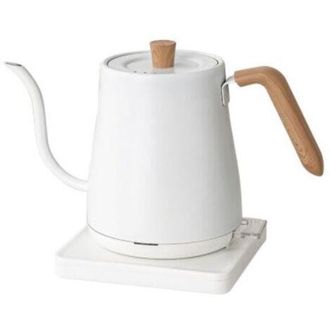 OEM Hervidor De Agua, Cafetera Y Tetera De 800 Ml Y 1200 W, De Acero Inoxidable Con Acabado En Madera Blanca