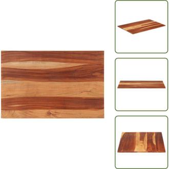 vidaXL The Living Store Piano Tavolo in Legno Massello di Acacia 15-16 mm 60x90 cm - Piano in legno