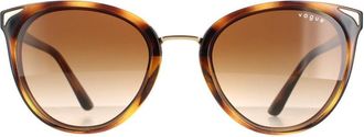 Vogue Cat Eye Womens Dark Havana Brown Gradient VO5230S - One Size