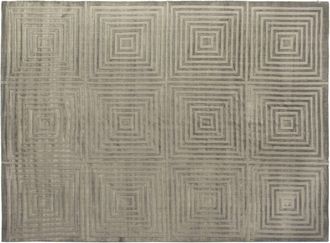 Exquisite Rugs Dove Embossed Hand-Loomed Dark Gray Area Rug