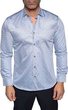 Maceoo Fibonacci Resistance Contemporary Fit Button-Up Shirt in Grey at Nordstrom, Size Xxx-Large