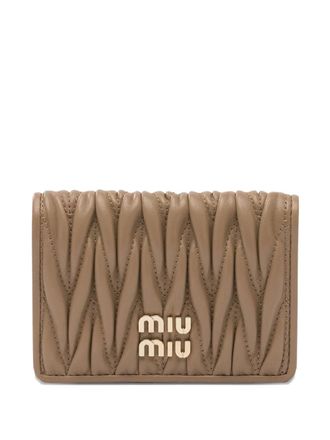 Miu Miu Portafoglio con finitura in rilievo - Marrone