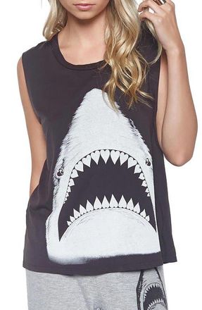 Lauren Moshi KEL- LRG Shark Tee in Onyx at Nordstrom, Size X-Small