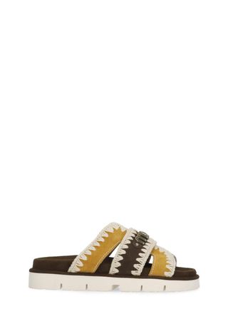 Mou Brown Bio Braided Bands Sandals