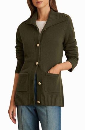 Reiss Cat Cardigan in Khaki Green at Nordstrom Rack, Size X-Small