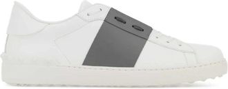 Valentino Garavani Calfskin Open Sneaker - Heren - Sneakers - Wit - 40 EU - Leer - Schoenen