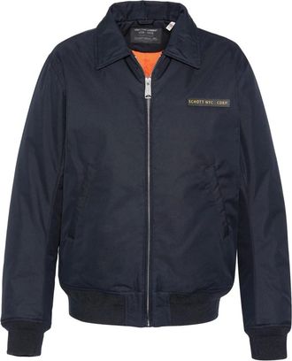 Schott NYC Pilotenjack Stijlvol en Functioneel - Heren - Jassen - Blauw - Maat: XL