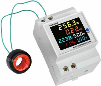 OEM D522066 Indicador De Consumo El&eacute;ctrico, Medidor El&eacute;ctrico Inteligente Para Hogares, Medidor De Vatios-hora, Tipo Riel Gu&iacute;a, Voltaje De 220 V, Corrient