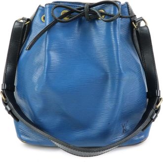 Louis Vuitton Bicolor Petit Noe Epi Leather Blue Leather Handbag (Pre-Owned)