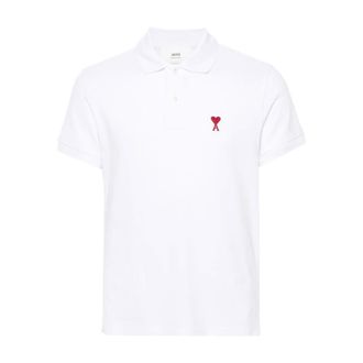 Ami Polo Shirts, female, White, Size: XL Ami Paris T-shirts and Polos White
