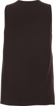 P.A.R.O.S.H. Womens Sleeveless Top Brown Tech Fabric Polyester Tops