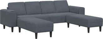vidaXL Sofa Set Dark grey Velvet vidaXL