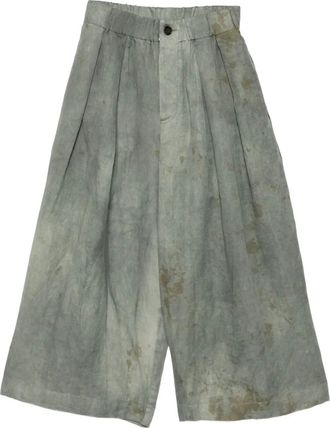 Uma Wang Pantaloni svasati con pinces - Blu