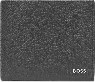 HUGO BOSS Moderne leren kaarthouder - Heren - Portefeuilles - Zwart - ONE Size - Leer - Accessoires