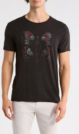 John Varvatos Skeleton Butterfly Organic Cotton Graphic T-Shirt in Black at Nordstrom Rack, Size Xx-Large