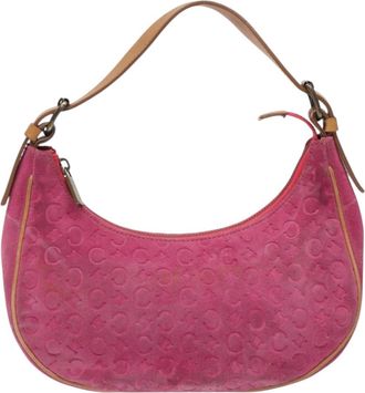 Celine Macadam Pink Suede Handbag (Pre-Owned)