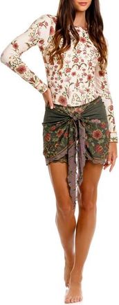 Agua Bendita Aranxa Aura Cover-Up Skirt in Green at Nordstrom, Size X-Small