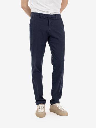 BRIGLIA 1949 Pantaloni in cotone e tencel navy