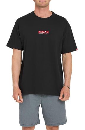 Quiksilver Young Guns Impaired Surf Oversize Cotton Graphic T-Shirt in Black at Nordstrom, Size Xx-Large