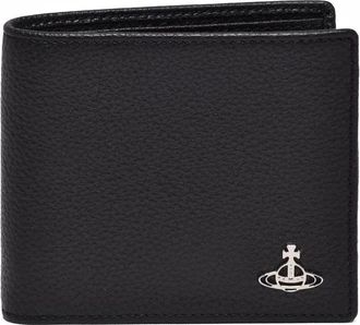 Vivienne Westwood Black Leather Bi-Fold Wallet