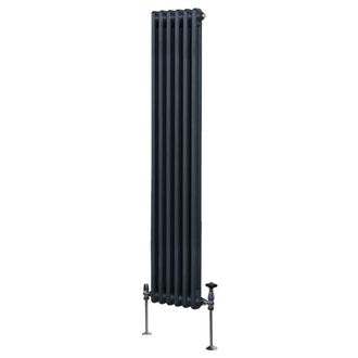 MonsterShop Traditional 2 Column Radiator - 1800 x 292mm - Anthracite Grey