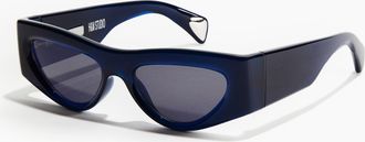 H&M Chunky Cat-Eye-Sonnenbrille - Blue