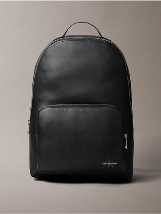 Calvin Klein Mens Monologo Campus Backpack - Black