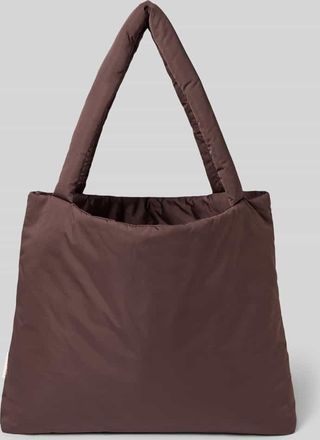 Studio Noos Tote Bag mit Logo-Patch Modell Puffy in Dunkelbraun, Gr&ouml;&szlig;e 1