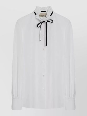 Valentino Garavani shirt ruffled collar bow long sleeves