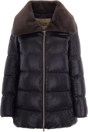 Herno Donsjassen - Dames - Winterjassen - Zwart - XL - Leer - Jassen