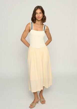 Central Park West Womens Basque Waist Bodycon Dress in Ivory at Nordstrom, Size X-Small