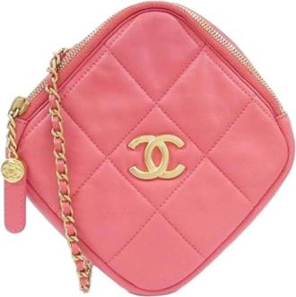 Chanel Pre-owned Leather chanel-bags - Dames - Vintage Clutch - Roze - ONE Size - Vintage
